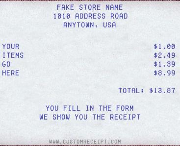 Custom Receipt Maker - Free Invoice Maker