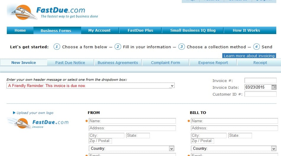 FastDue - Create and Send Free Online Invoice Easily