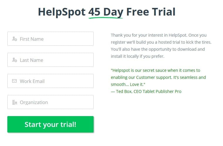 HelpSpot - HelpDesk Software 45-Days Free Trial