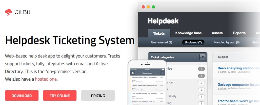 JitBit - Powerful Online Ticket Tracking and Premium Ticket Support System