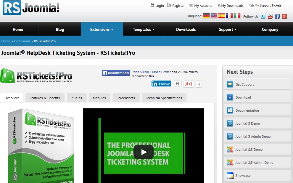 RS Ticket Pro - Best Ticket System for Joomla CMS