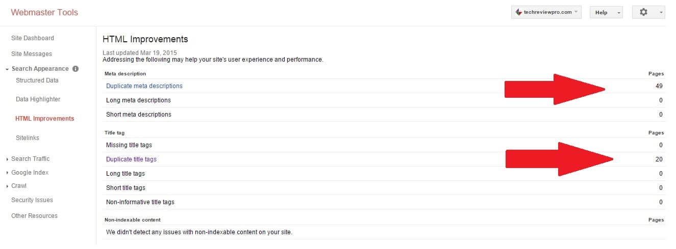 Finding Duplicate Contents Available on Your Site using Webmaster Tools