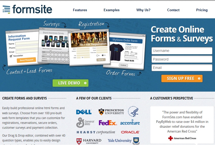 FormSite - Online Form Builder - Create HTML Form Online and Surveys