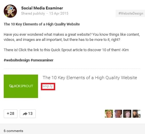 Social Media Examiner - Quick Sprout - TechReviewPro - Recommended Social Sharing Strategy