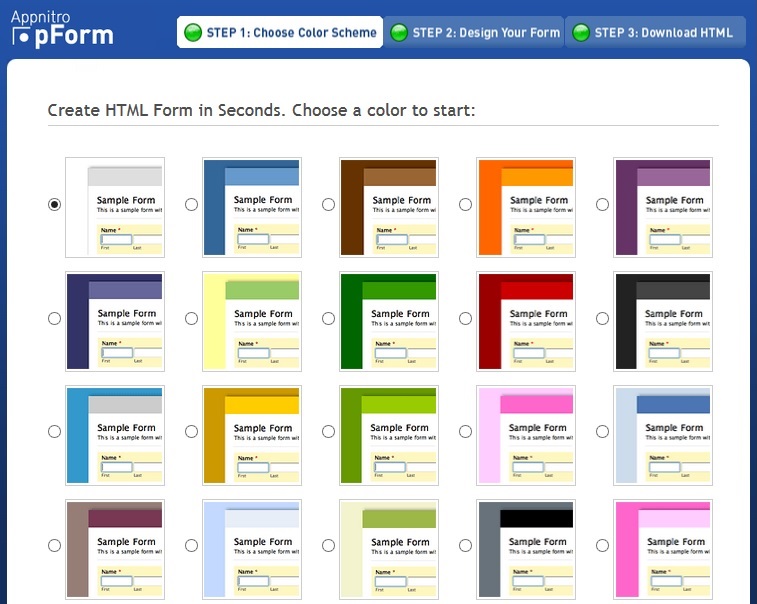 pForm - php Form Free HTML Form Builder - Create Web Form Template Online