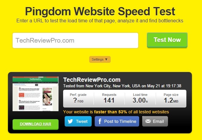 Pingdom Website Loading Speed Test Tools and Website Monitoring Service