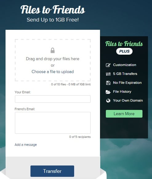 FilestoFriends - Email or Send Large Files to Friends