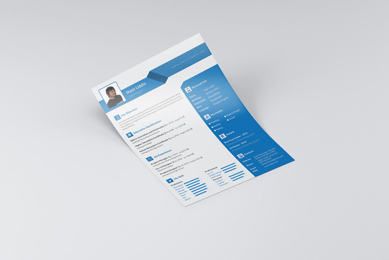 Free Graphic Design Resume Template Example