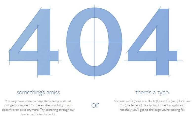 Good 404 Error Page Design