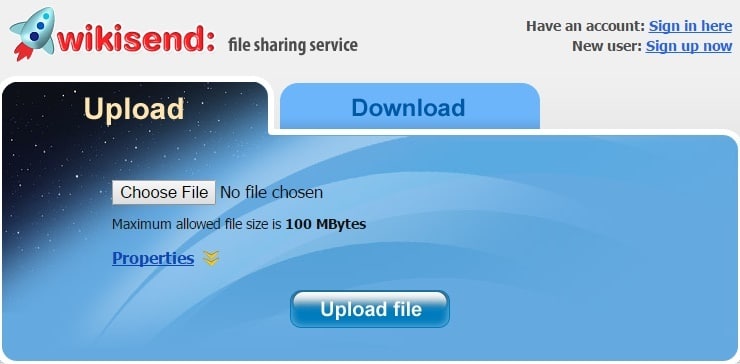 WikiSend - Free Online File Sharing Service