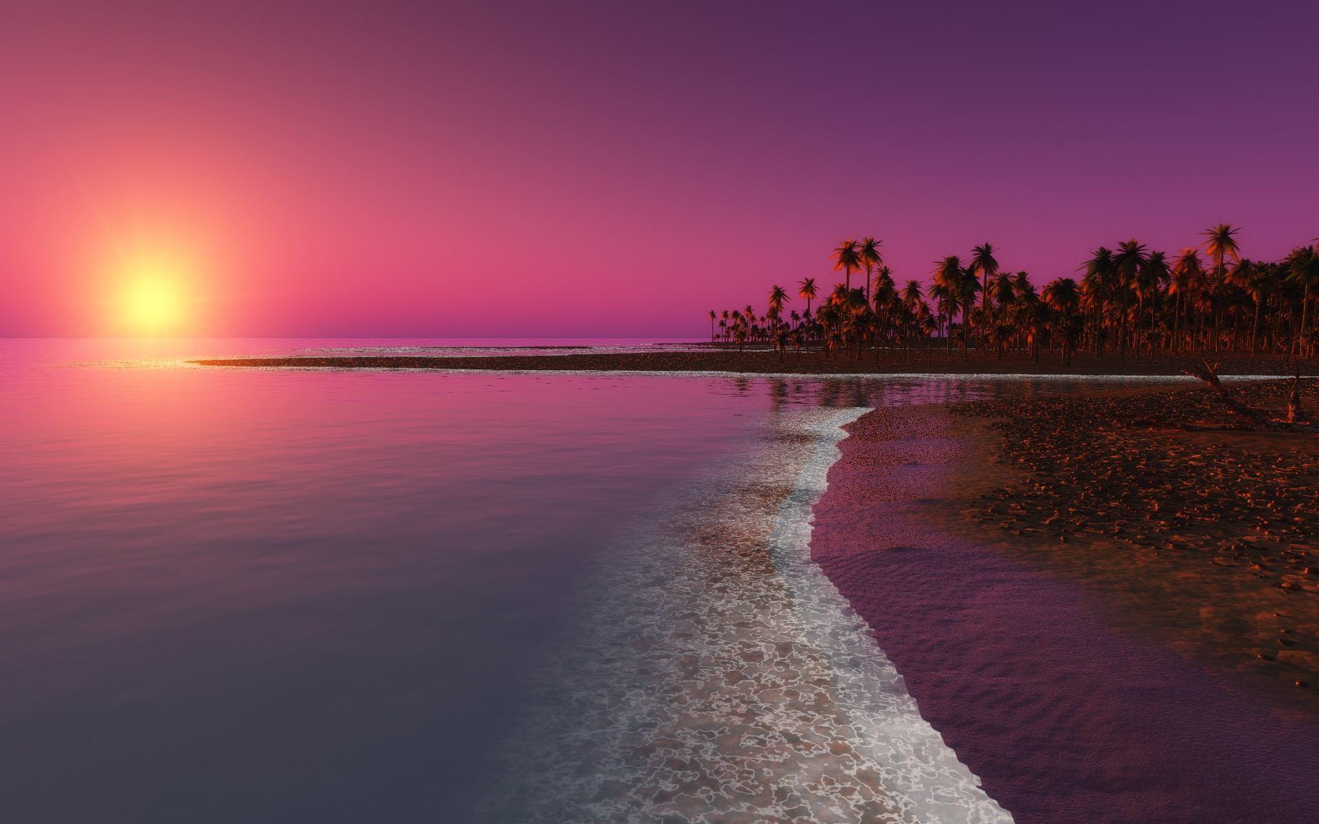 cool beach sunset desktop backgrounds