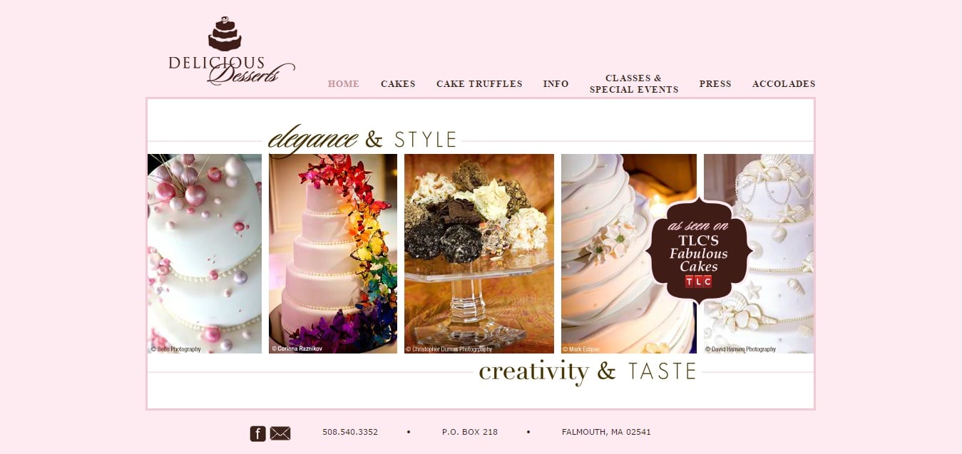 bakery website design