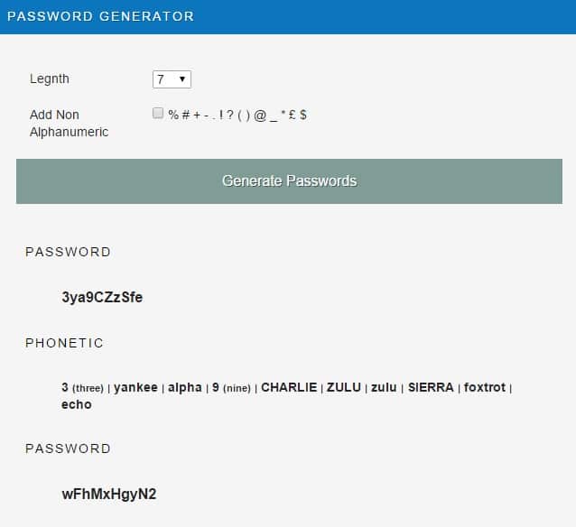 Domain Diagnosis - Secure Password Generator