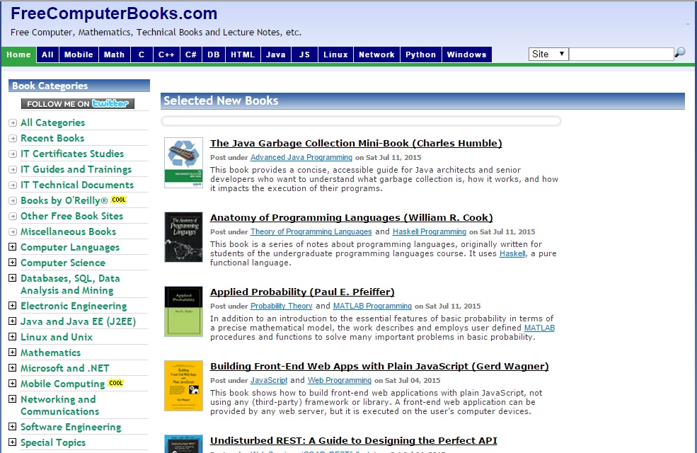 Free Computer Books - Download Free Mathematics, Engineering and Computer eBooks