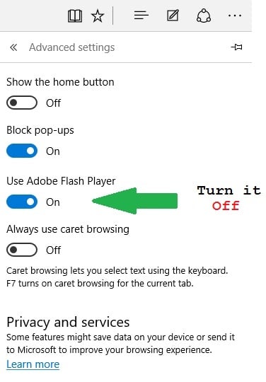 How to Disable Flash Player in Microsoft Edge - Windows 10 Tips and Tricks