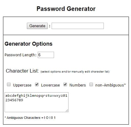 MIStupid Password Generator - Quick Online Password Generator
