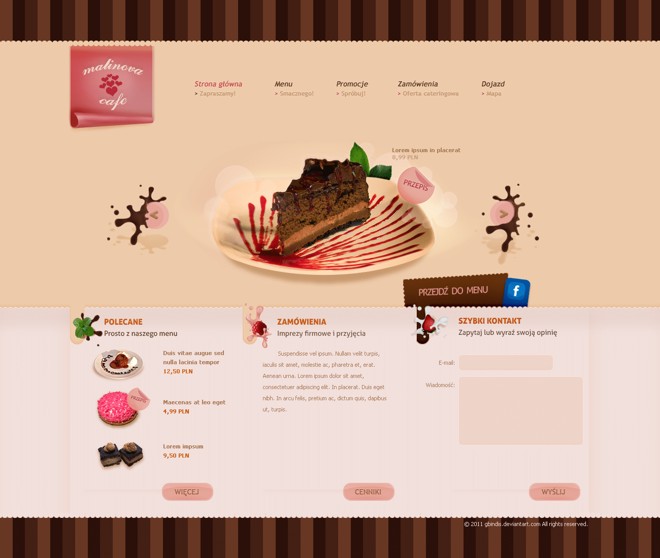Malinova Cafe - Bakery and Coffe Websites Design Inspiration