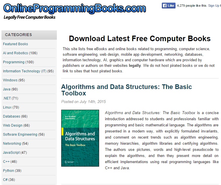 Online Programming Books - Best eBook Download Sites to Download IT Books for Free