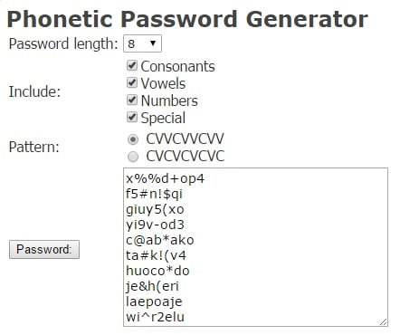 Phonetic Password Generator - Easy to Remember Password Generator Online