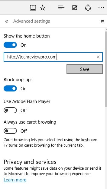 Set Custom Homepage and Show Home Button in Microsoft Edge - Windows 10 Tips and Tricks