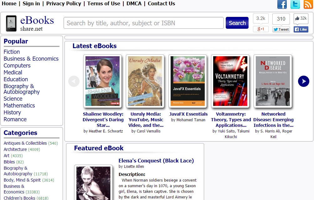 eBooks Share - Free eBook Torrent Download Site