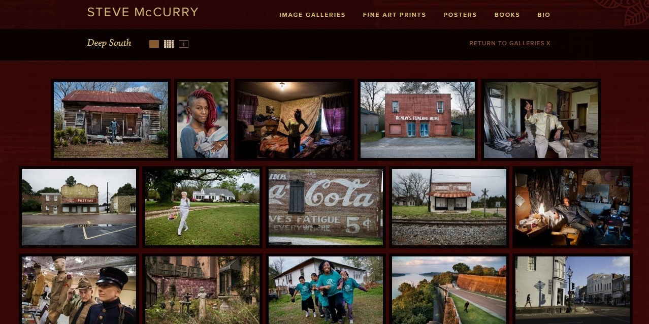 Steve McCurry Photography Website Portfolio Design Ideas