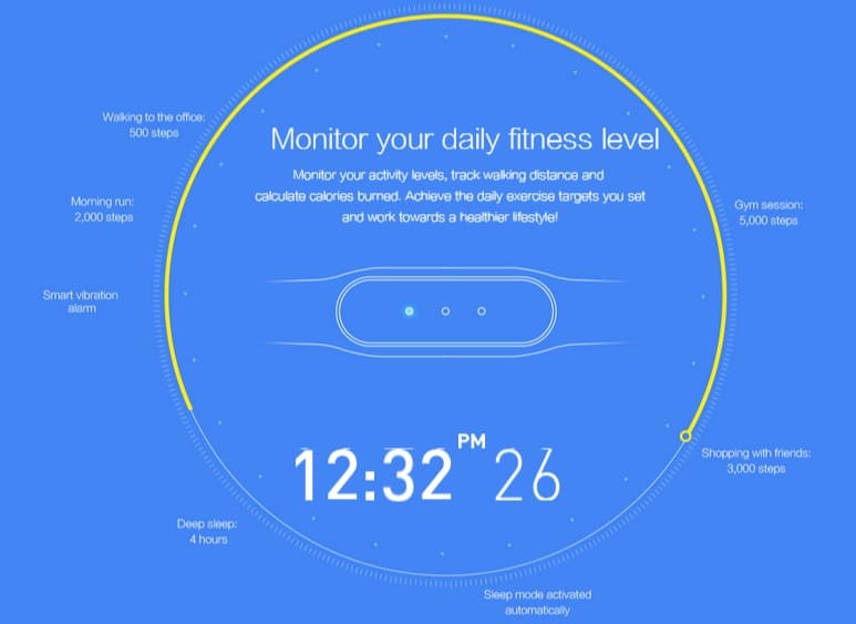 Smart Band Smart Bracelet health tracker Gearbest Xiaomi band