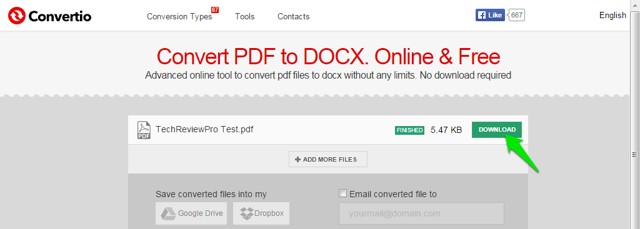 Download PDF File in Converted DOCX Format - Free Online PDF to Word Conversion