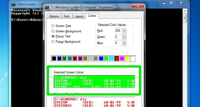 Customize command prompt and completely change its color with Command Prompt Tricks