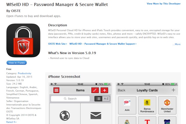 WISeID HD: Encrypt iPhone data and get best iPhone password manager