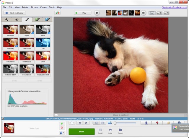 picasa: Edit and organize photos in Mac - Best Free Photo Editing Software for Mac