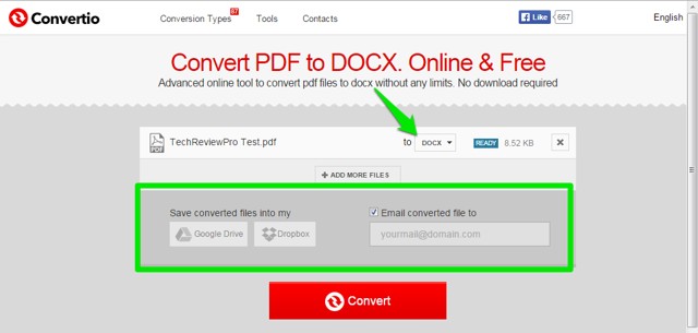 Save File Location - Convert PDF to Docx Online for Free