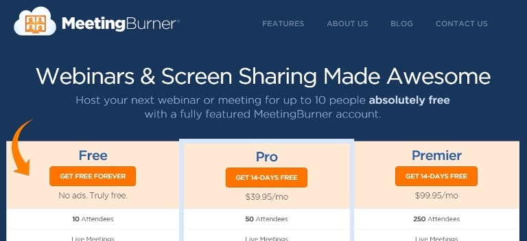 MeetingBurner Simple Online Meeting Web Conferencing Tool - What Are The Best Free Online Meeting Tools