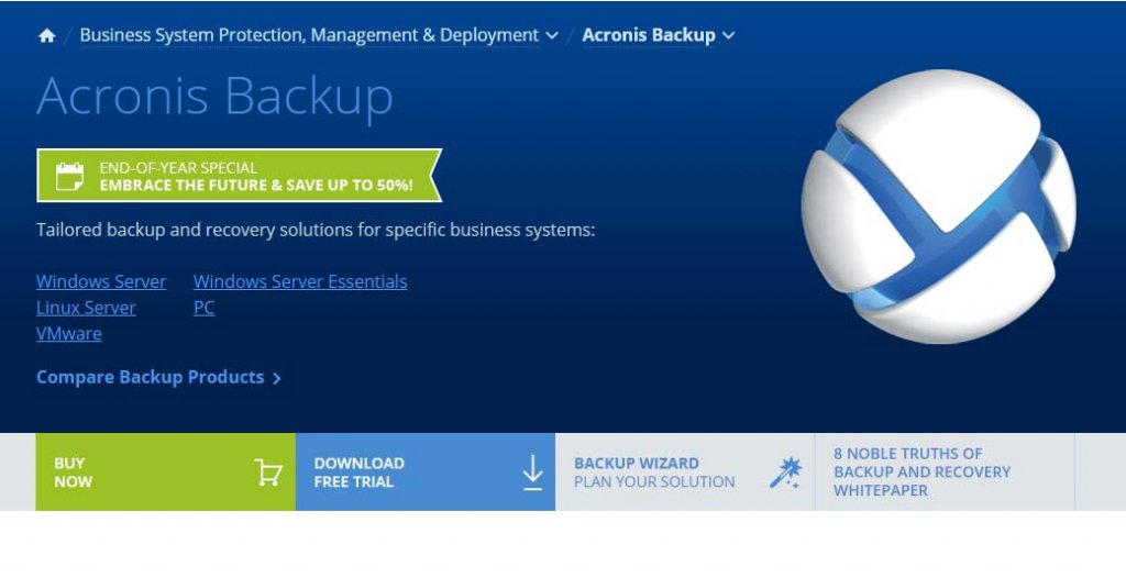Acronis Backup best data backup software - Best Data Backup Software for Linux, VMWare, Windows PC