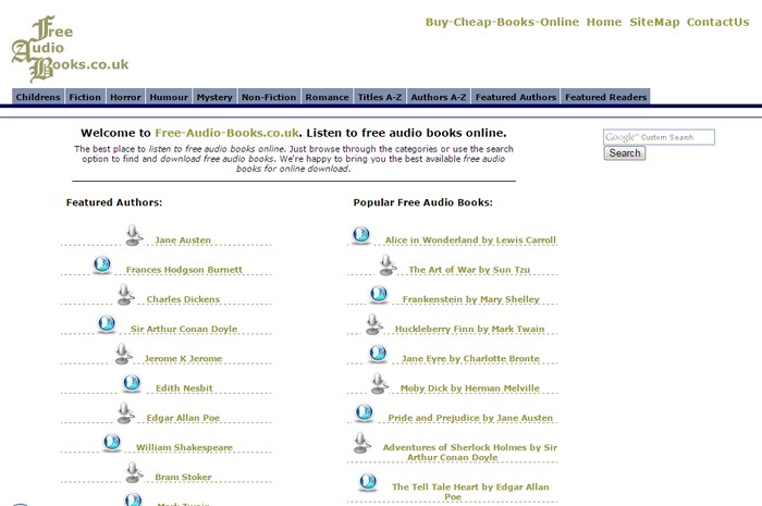 Free-Audio-Books.co.uk - Best Sites to Download Free Audio Books Online - Listen to Free Streaming Audio Books Online