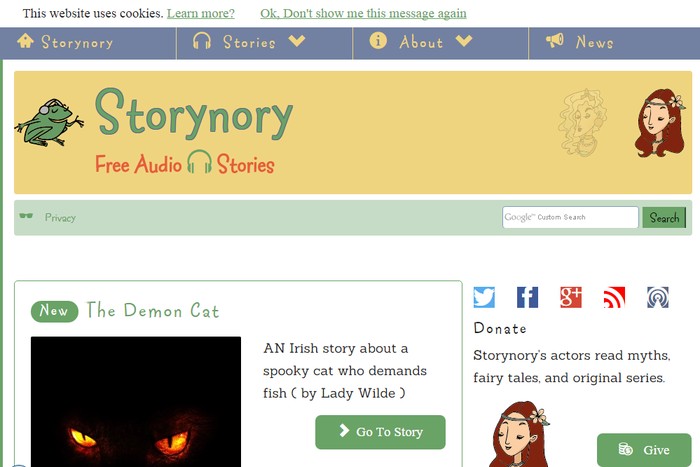 Storynory - Best Online Audio Books Download Sites to Download Free Streaming Audio Books Online