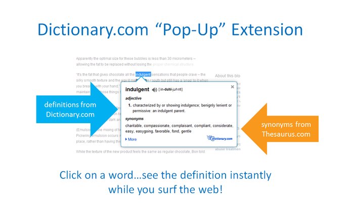 Dictionary Pop-Up by Dictionary.com - Customizable Dictionary extension - Online Dictionary