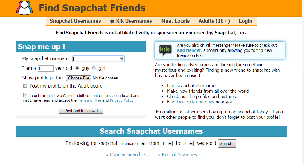 Find Snapchat Friends- Find snapchat friends online - Snapchat Friends Finder Tool to Find Snapchat Friends Online