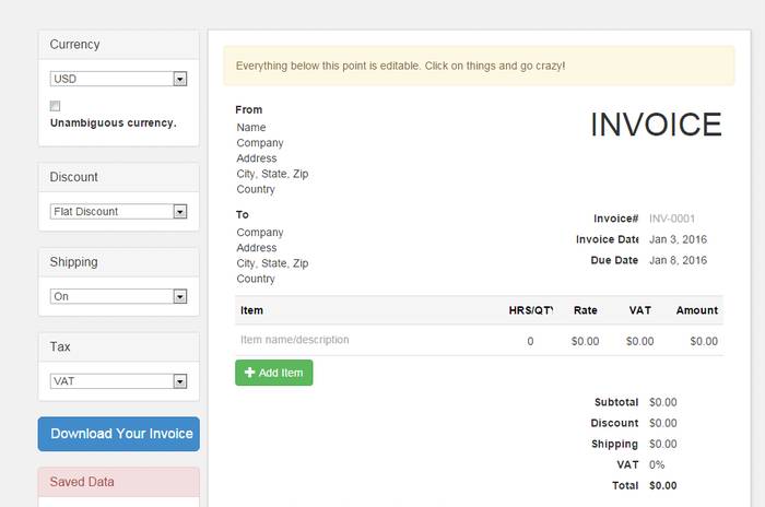 Free Invoice Generator - Free Online Invoice Generator to Create Invoice Online for Free
