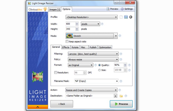 Light-Image-Resizer- Best image resizer tool - third party picture resizer tool to resize photos