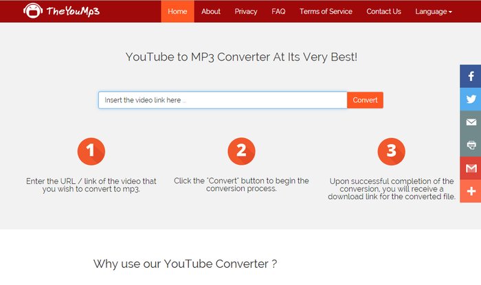 TheYouMP3- YouTube to MP3 Converter extension - video online converter