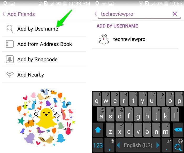 Snapchat-Add by username - How to Find Friends in Snapchat - Add Friends on Snapchat