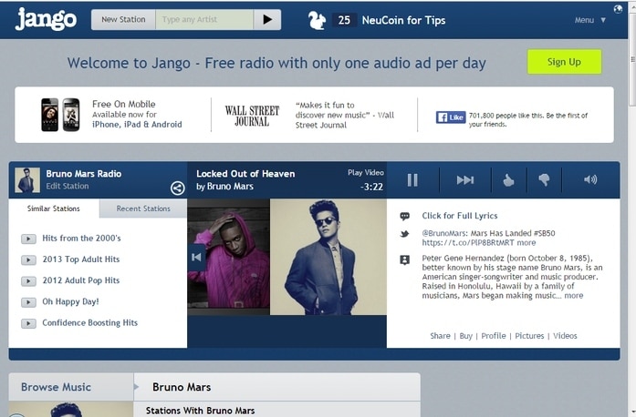Jango - simple internet radio - Best Internet Radio Services to Listen Radio Online - Best Internet Radio Streaming Services