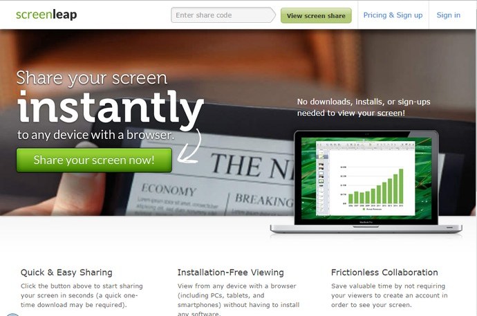 ScreenLeap- fast screen sharing - screen share software