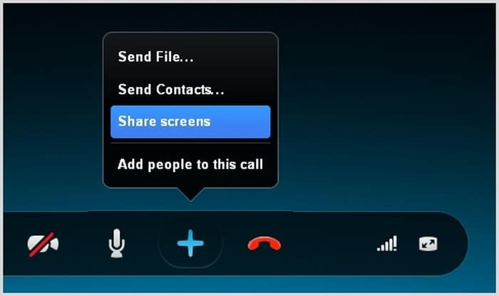 Skype - Share screen in call - share screen software - top screen sharing software