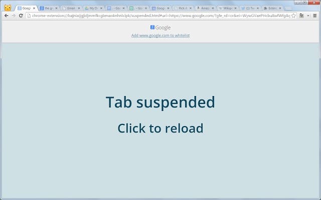 The Great Suspender- save tab resources - google extension chrome - Best Chrome Extensions for Productivity