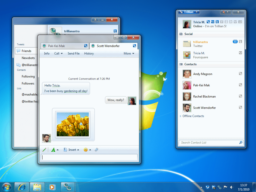 Trillian - attractive instant messaging program client for Multi-OS - Multi Protocol Instant Messaging Program