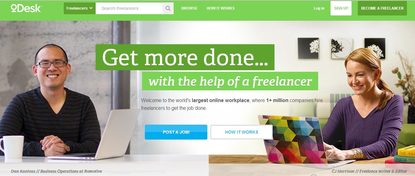 oDesk is most loving place for job seekers