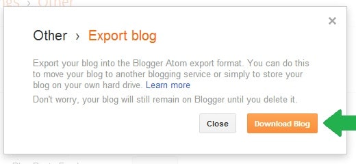 Taking Backup of Your Blogger Blog