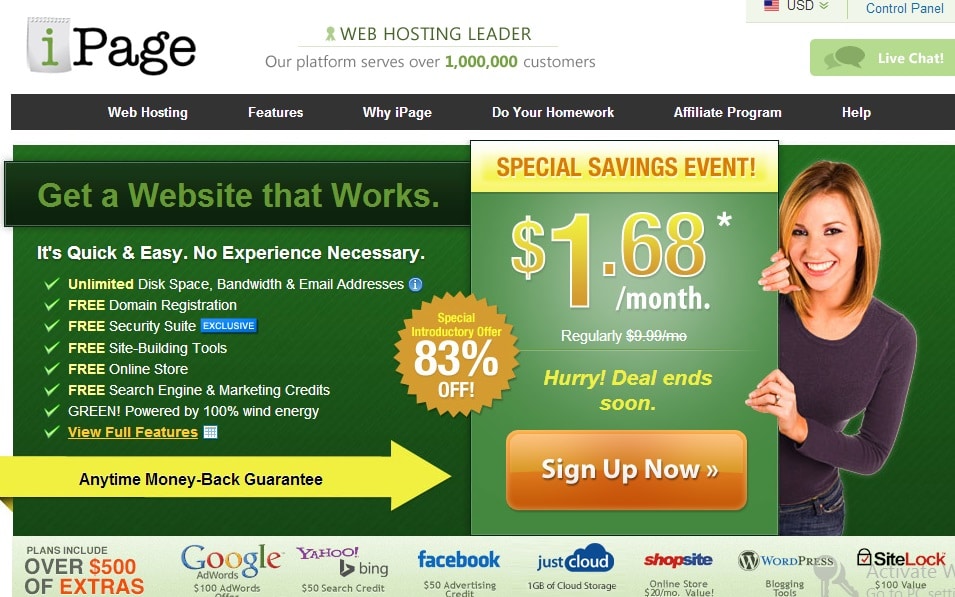 iPage Web Hosting - Cheapest and Best Web Hosting Service in USA